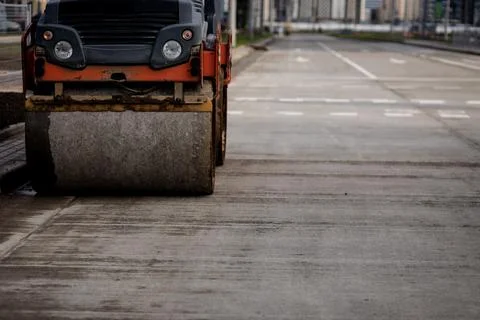 Road construction works Stock Photos