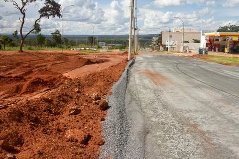 Road Constuction Brasilia Stock Photos