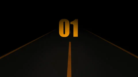 Road Countdown 02 Stock Footage 30983503