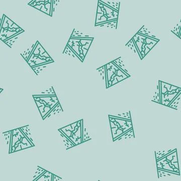 Road crack disaster line vector seamless pattern Stock Illustration