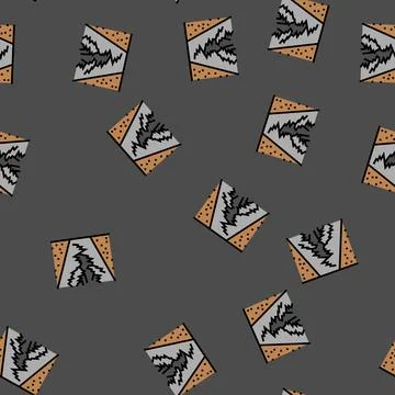Road crack disaster vector seamless pattern Stock Illustration