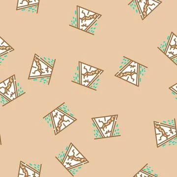 Road crack disaster vector seamless pattern 스톡 일러스트