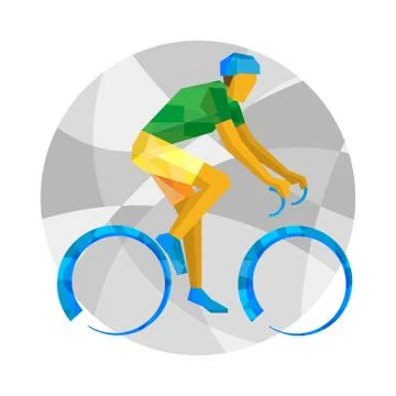 Road cycling with abstract patterns 스톡 일러스트