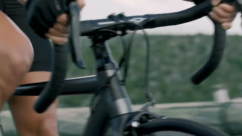 Road cycling in mountains Stock Footage 128762019