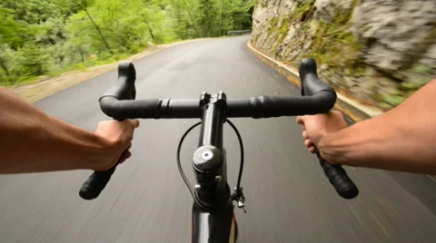 Road cycling wide angle speed shoot Stock Footage 39870187