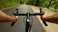 Road Cycling Wide Angle Speed Shoot Stock Footage