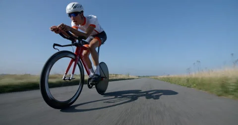 Road Cyclist Slow Motion. Stock-Footage 67646846
