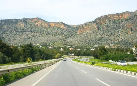 Road in cyprus Stock Photos