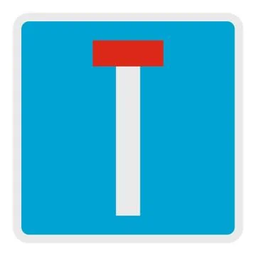Road deadlock icon, flat style. Stock Illustration