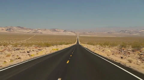 Road in Death Valley Stock Footage 1103959