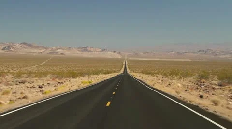 Road in Death Valley Stock Footage 10591492