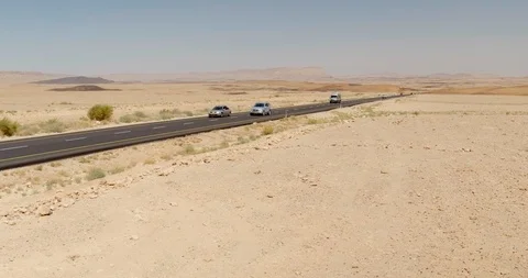 A road in the Desert - Aerial Stock Footage 112991147