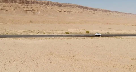 A road in the Desert - Aerial Stock Footage 112992714
