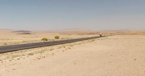 A road in the Desert - Aerial Stock Footage 112992790