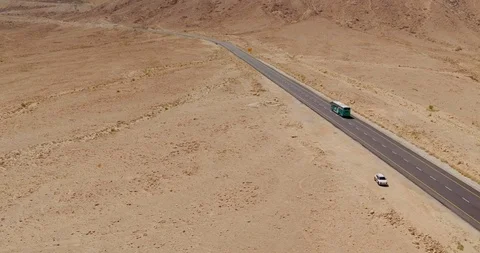 A road in the Desert - Aerial Stock Footage 112999535