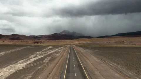 Road, Desert, Drone, in Landscape Stock Footage 218273021