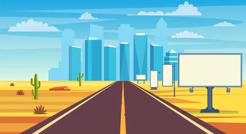 Road in desert Stock-Illustration