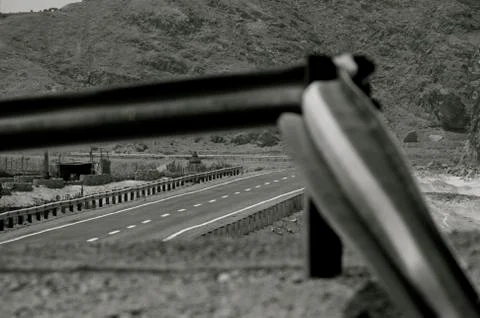 Road in a desert Stock-Fotos