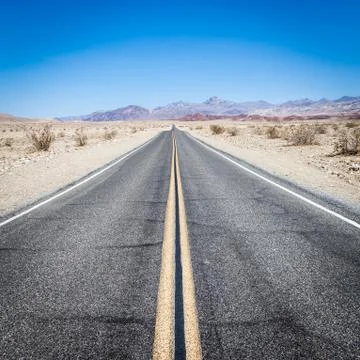 Road in the desert Stock Photos