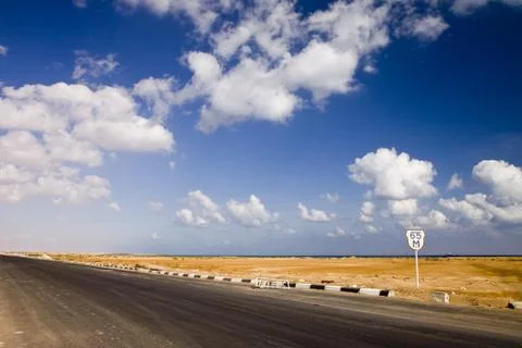 The road in the desert Stock Photos