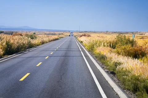 Road in the desert Stock Photos