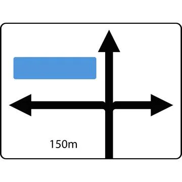 Road direction indicator on a white background. Road signs. Stock Illustration