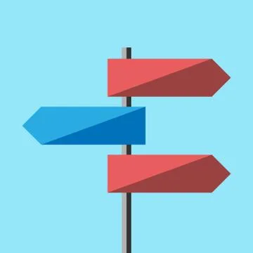 Road direction sign Stock Illustration