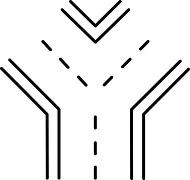 Road divider with arrows Vector Stock Illustration
