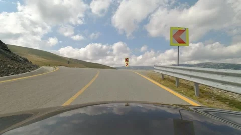 Road DN67C under blue cloudy sky 4K video Video stock 252873290