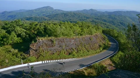 The road to Doi Inthanon mountains Stock Footage 146701093