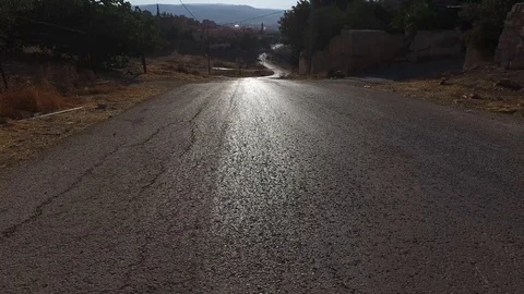 The road is down. The road in the suburbs Stock Footage 125516582