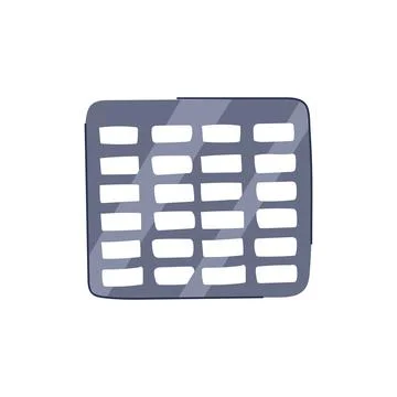 Road drain cover grid maintaining urban infrastructure Stock Illustration