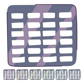 Road drain cover grid maintaining urban infrastructure graphic Stock Illustration