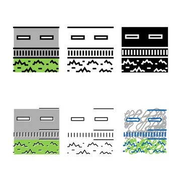 Road drainage system multipack color icon vector Stock Illustration