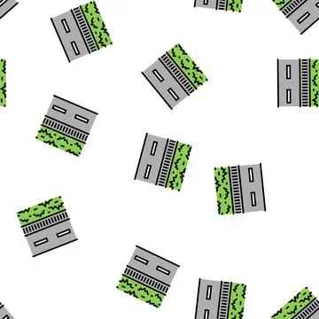 Road drainage system vector seamless pattern Stock Illustration