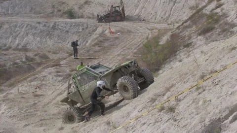 OFF road driving competition Stock Footage 329645927