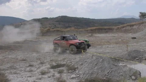 OFF road driving competition Stock Footage 329645954