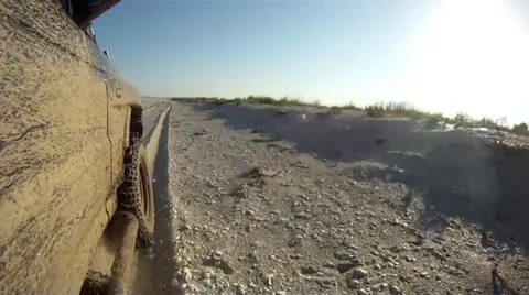 Off road driving in sand on a beach. Stock Footage 11805849