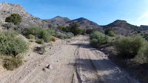 Off-road driving up steep and rough high-desert mountain trails. Stock-Footage 36775880