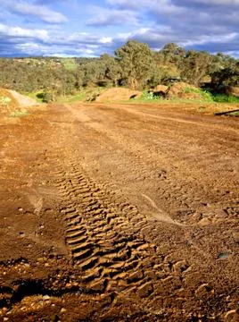 Off road driving tracks Foto stock