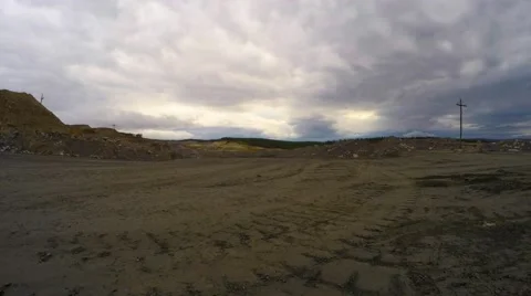 Off-road dump truck in the open pit mine. Time lapse 库存影片 55300180