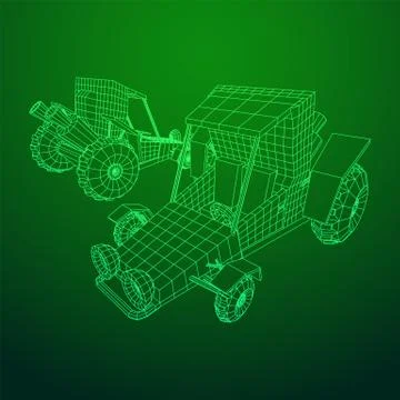 Off road dune buggy car 스톡 일러스트
