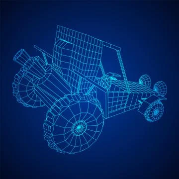 Off road dune buggy car Illustrazione stock