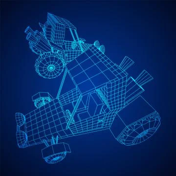 Off road dune buggy car Stock Illustration