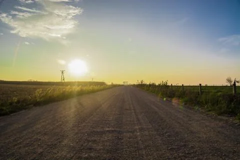 Road at dusk Stock Photos