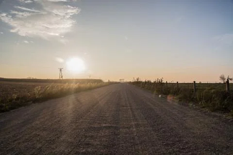 Road at dusk Stock Photos