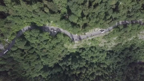 Road on the edge of the mountain. Stock Footage 148655938