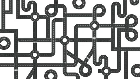 Road elements Stock Illustration