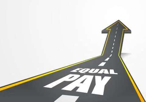 Road to Equal Pay Stock Illustration
