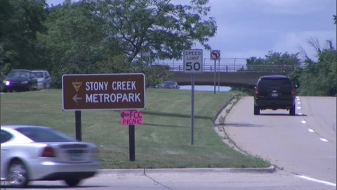 Road Exit Stock Footage 88386859